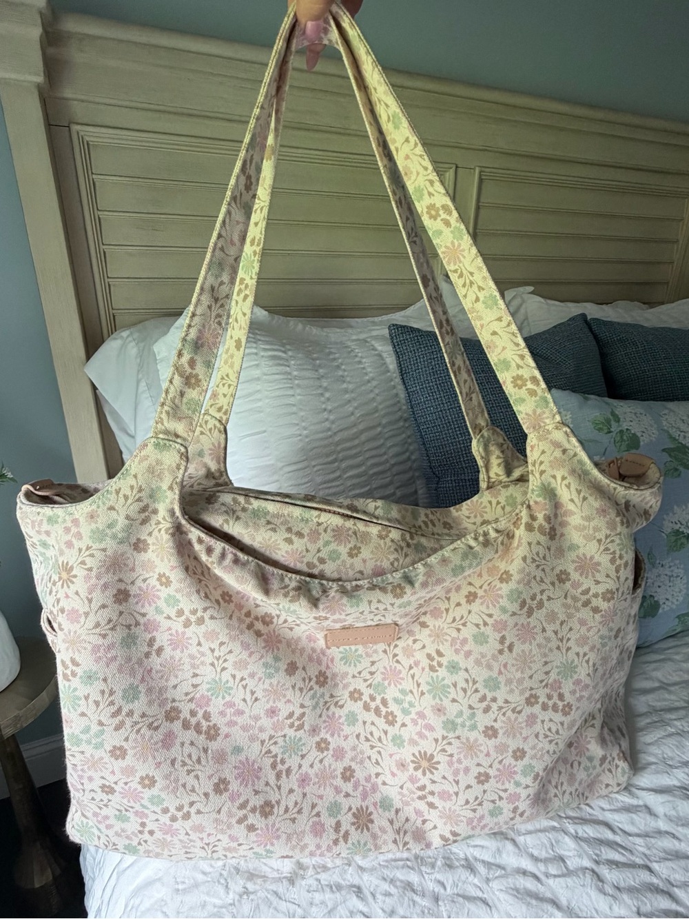 Poppy & Peonies Floral Canvas Overnight Bag